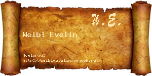 Weibl Evelin névjegykártya